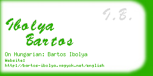 ibolya bartos business card